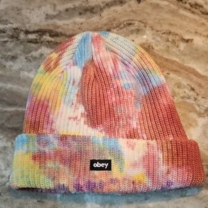 Obey Colorful Tie Die Beanie Hat